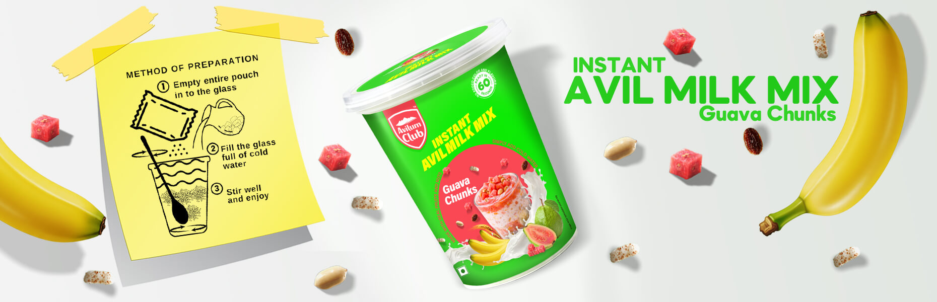 Avilum Club | Instant Avil Milk | Guava Chunks